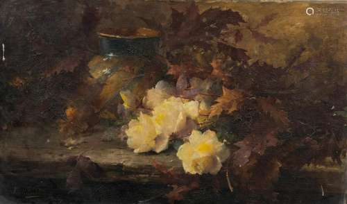 Frans Mortelmans (1865-1936): Still life of flowers, oil on ...