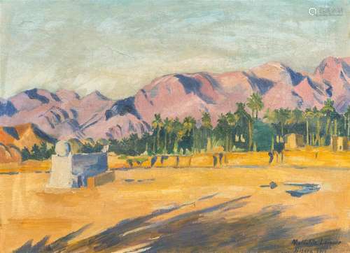 Mathilde Lenoir (1878-1965): 'Biskra', oil on canvas, dated ...