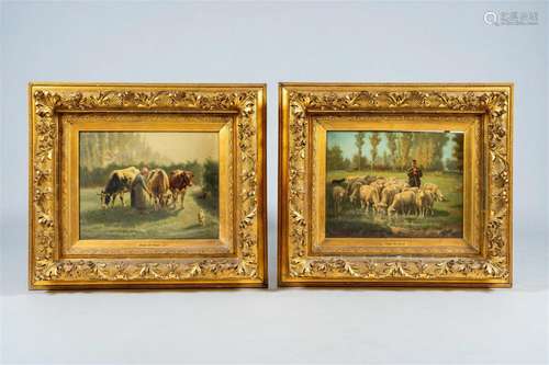 Henri De Beul (1845-1900, in the manner of): Two paintings w...