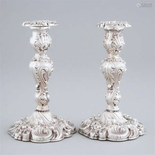 Pair of George IV Silver Candlesticks, Waterhouse, Hodson &a...