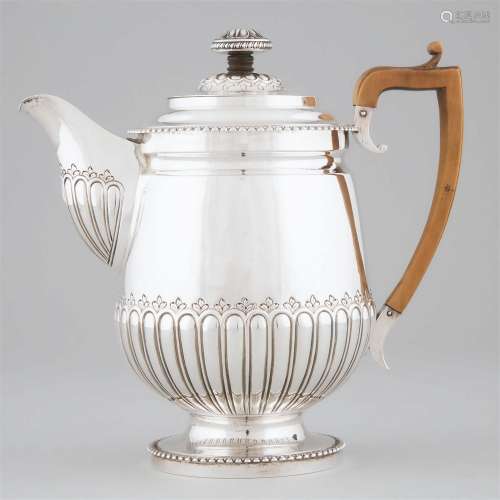 George IV Silver Coffee Pot, Paul Storr, London, 1821, heig