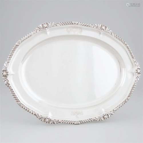 George IV Silver Shaped Oval Platter, Paul Storr, London, 1
