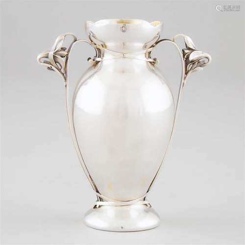 French Art Nouveau Silver Small Vase, Charles Forgelot, Par