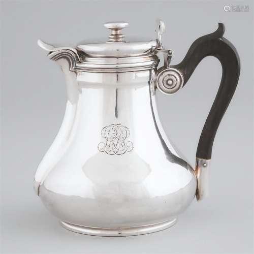 French Silver Hot Water Pot, Charles Harleux, Paris, late 1