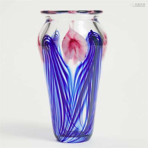 John Lotton (American, b.1964), Floral Glass Vase, 1995, he