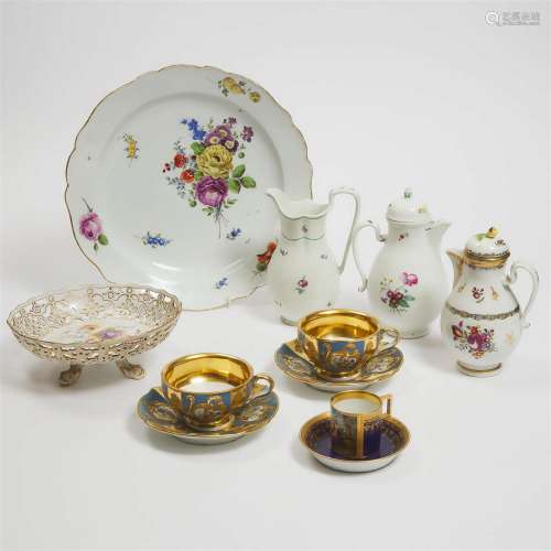Group of Meissen and Vienna Porcelain, late 18th/19th centu