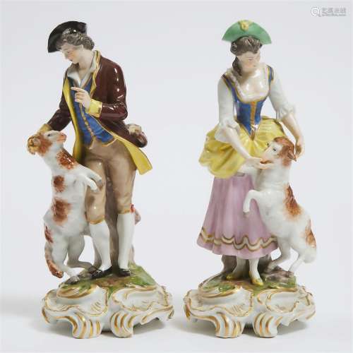 Pair of Vienna Figures of a Shepherd and Companion, late 19