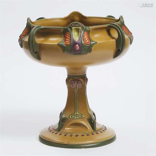 Julius Dressler Large Pedestal-Footed Bowl, c.1900, height