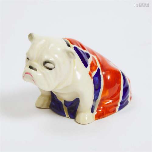 Royal Doulton Union Jack Draped Bulldog, 20th century, heig