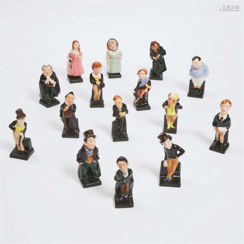 Fifteen Miniature Royal Doulton Charles Dickens Character F