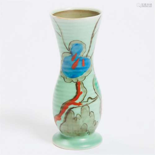 Clarice Cliff Small Vase, for Wilkinson, c.1930, height 4.9