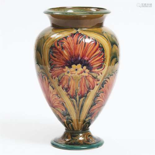 Large Macintyre Moorcroft Cornflower Vase, c.1910, height 1