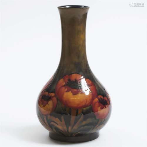 Moorcroft Poppy Vase, c.1925, height 12 in — 30.5 cm