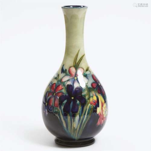 Moorcroft Spring Flower Vase, c.1945-49, height 12.6 in — 3
