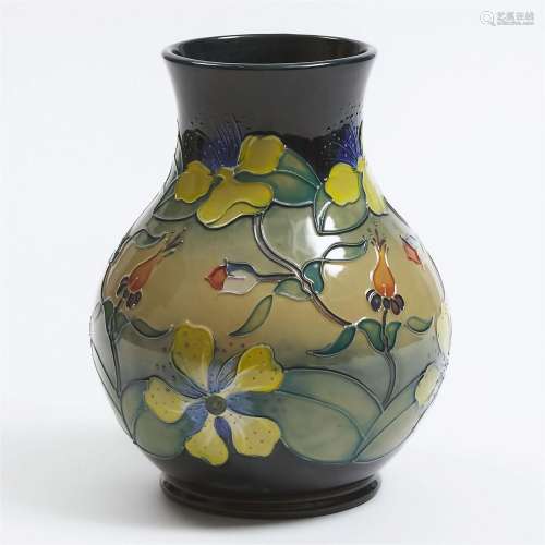 Moorcroft Hypericum Vase, 1995, height 9.1 in — 23 cm