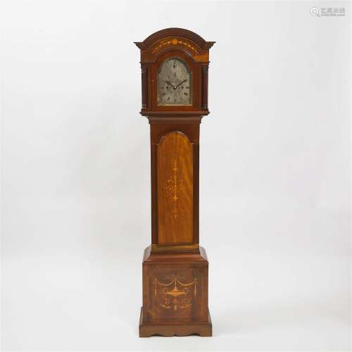 Diminutive English Mahogany Tall Case Regulator Clock, Jame
