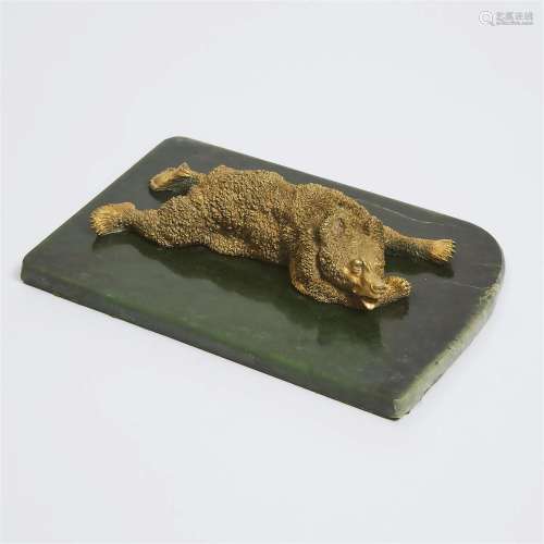 Canadian School GIlt Bronze Model of a Grizzly Bear in Repo