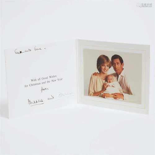 Charles and Diana Christmas Card, 1982, 6 x 7 in — 15.2 x 1