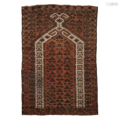 Beshir Turkoman Prayer Rug, c.1890/1900, 7 ft 2 ins x 4 ft