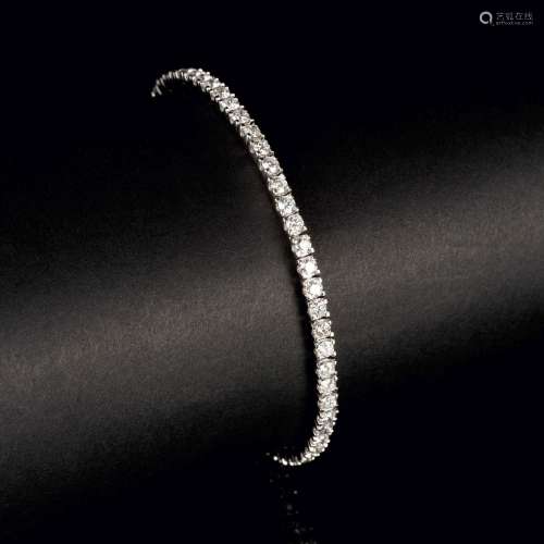 A Rare-White Diamond Bracelet.