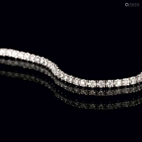 A Rare-White Diamond Bracelet.