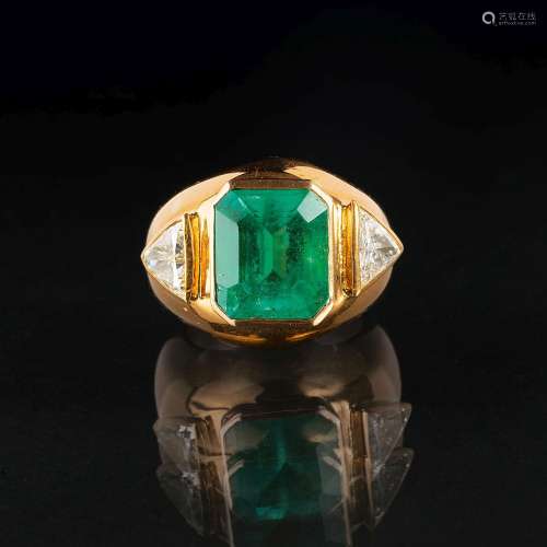 A high-value Emerald Diamond Ring.