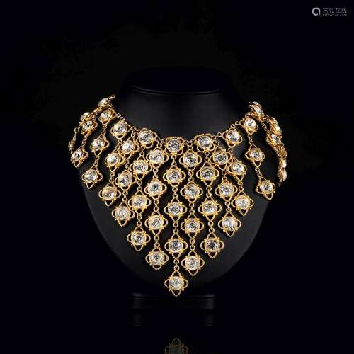 Christian Dior. A splendid Necklace 'Crystals Rhomb' by Henk...