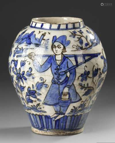 A PERSIAN POTTERY JAR, PERSIA 17TH-18TH CENTURY