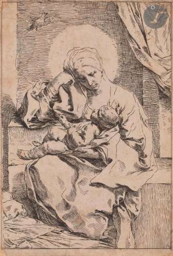 Simone Cantarini, dit Il Pesarese (1612-1648)La Vierge à l’E...