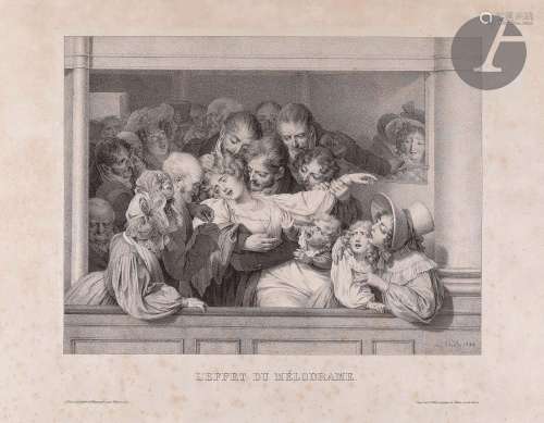 Louis Boilly (1761-1845)L’Effet du mélodrame. 1830. Lithogra...