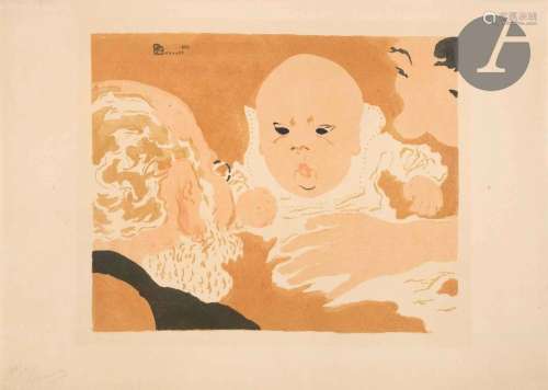 *Pierre Bonnard (1867-1947)Scène de famille (en largeur). 18...