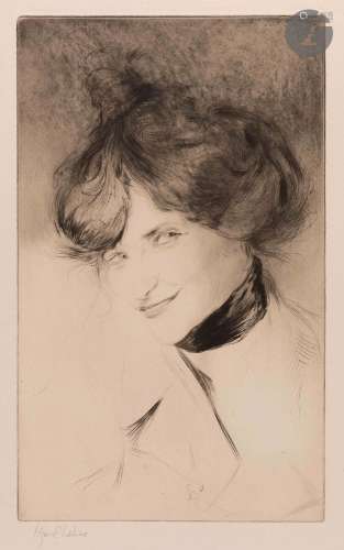 *Edgar Chahine (1874-1947)Marie. 1902. Pointe sèche. 200 x 3...