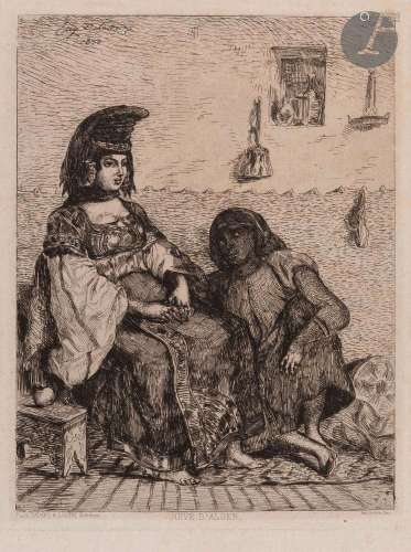 Eugène Delacroix (1798-1863)Juive d’Alger. 1833. Eau-forte. ...