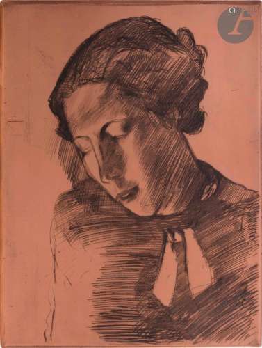 Pierre Guastalla (1891-1968)Femme en buste, la tête inclinée...