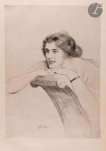 Paul-César Helleu (1859-1927)Femme appuyée sur l’accoudoir d...