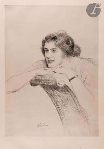 Paul-César Helleu (1859-1927)Femme appuyée sur l’accoudoir d...