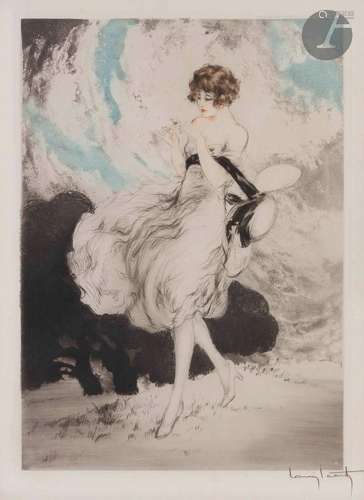 Louis Icart (1888-1950)Il m’aime. 1926. Pointe sèche et aqua...