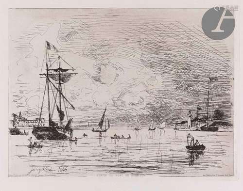 Johan Barthold Jongkind (1819-1891)Sortie du port de Honfleu...