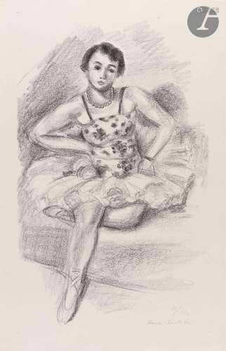 Henri Matisse (1869-1954)Danseuse assise un genou replié, ma...