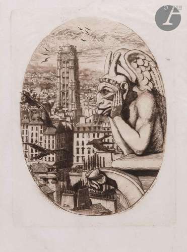 Charles Méryon (1821-1868)Le Stryge. 1853. Eau-forte. 125 x ...