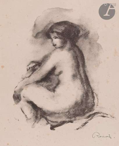 Pierre-Auguste Renoir (1841-1919)Étude de femme nue, assise....