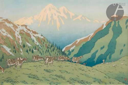 Henri Rivière (1864-1951)La Montagne. (Aspects de la Nature,...