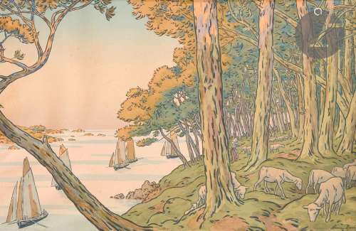 Henri Rivière (1864-1951)Soir d’été. (Aspects de la Nature, ...