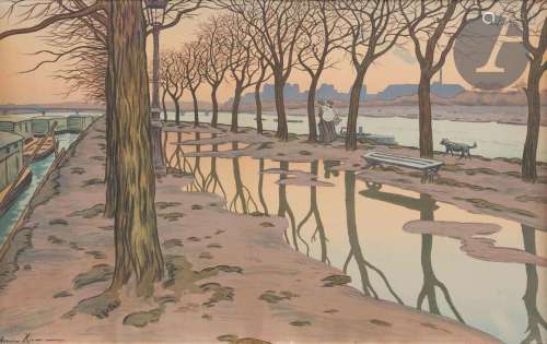 Henri Rivière (1864-1951)L’Île aux Cygnes. (Paysages parisie...