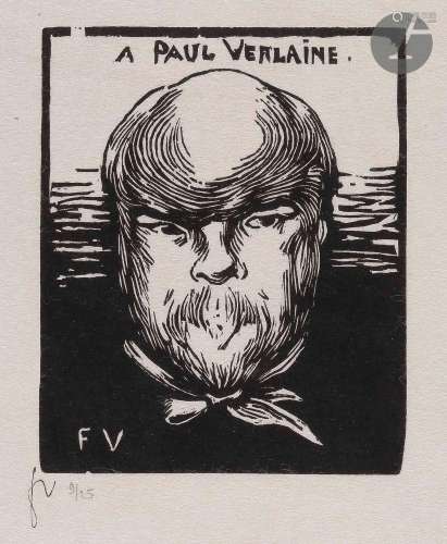Félix Vallotton (1865-1925)À Paul Verlaine. 1891. Bois gravé...