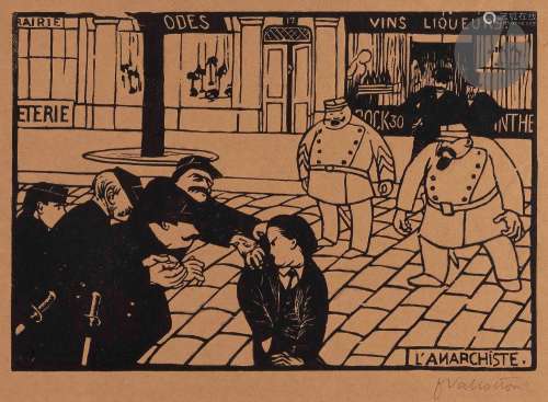 Félix Vallotton (1865-1925)L’Anarchiste. 1893. Bois gravé. 2...