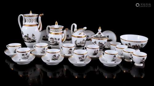 Porcelain 12-person coffee set