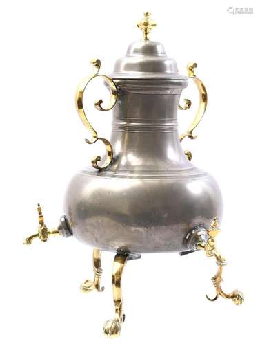 Pewter baluster-shaped tap jug