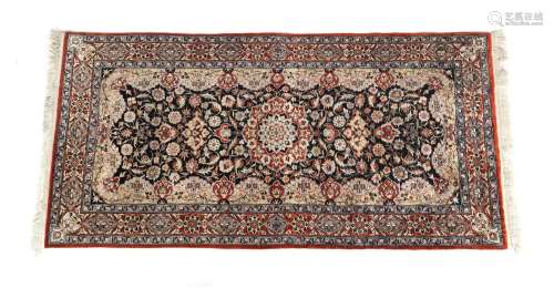 Hand-knotted half-silk carpet