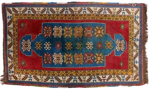 Hand-knotted wool rug